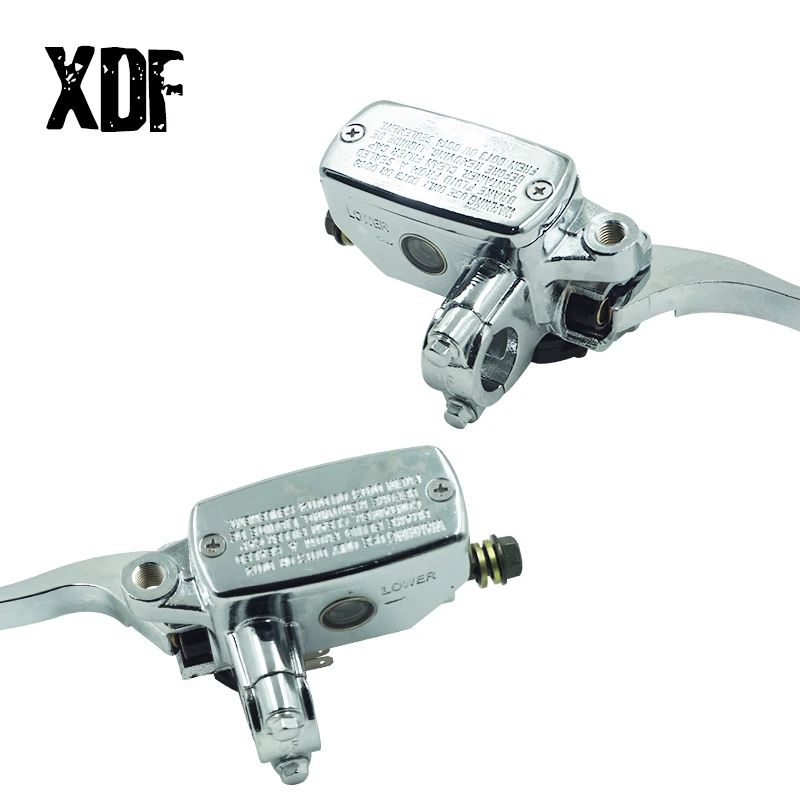 

Silver 7/8" 22mm Left Right Motorcycle Front Brake Clutch Master Cylinder Hydraulic Pump with lever For Yamaha Suzuki Honda