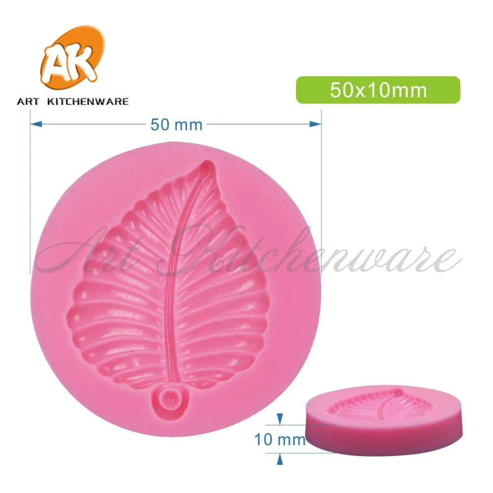 One Large Banana Leaf Pattern 3d Silicone Molds Sugarcraft Handmade Fondant Soap Molds for Cake Decorating Baking Tools SM-175