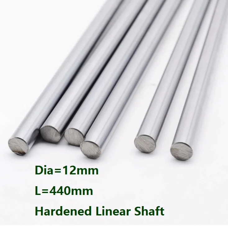 

50pcs/lot Dia 12mm shaft 440mm long Chromed plated linear shaft hardened shaft rod bar rail guide for 3d printer cnc parts