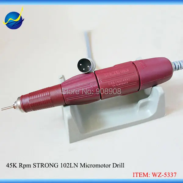 45K RPM Korea Micromotor Strong 102LN Drill Handpiece Original suit for Gem Nail Grinder Strong 206 N8 JC100A brush Control Box