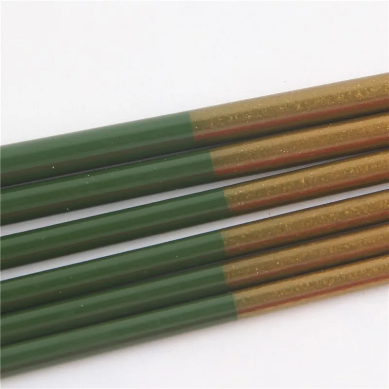 6pcs/set weasel hair Green long rod oil painting brush head tip gouache watercolor painting Art painting supplies  students