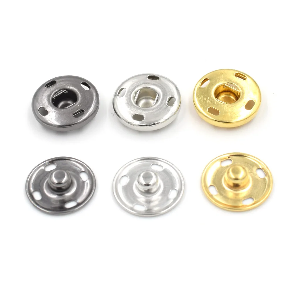 

8/10/12/15/17 MM Metal Brass Snaps 4 Hole Buckle Copper Down Snap-Fastener Leather Rivets