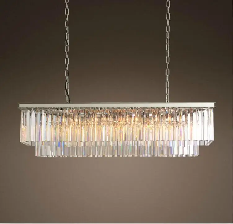 

Modern Rectangular Lustre Crystal Chandelier Lighting Crystal Chandeliers Luminaria De Techo Hanglamp Lighting Fixtures