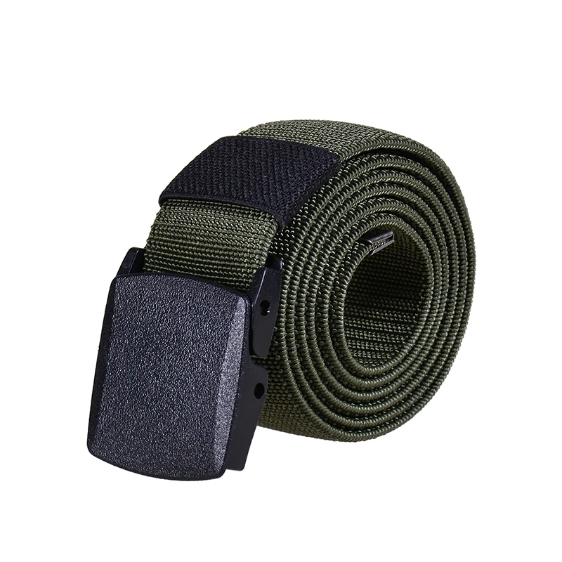 (Ta-weo) – ceinture en toile sauvage décontractée pour hommes, ceinture extensible de haute qualité, largeur 1.5 ''(3.8cm), ceinture élastique à boucle en plastique