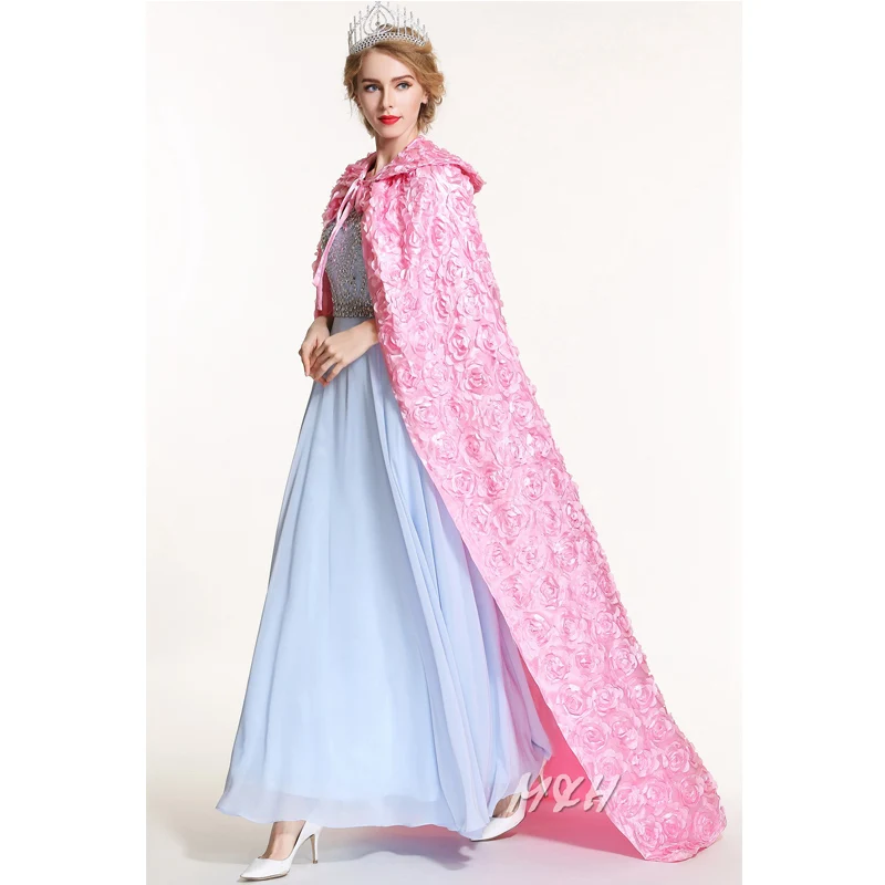 Princess Rose Pink Cloak for Women ,Full Length 71