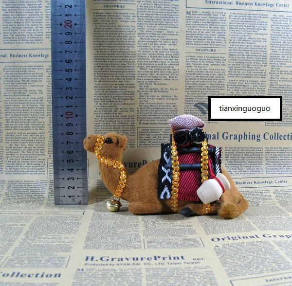 small cute simulation camel model resin&fur Squatting camel doll gift about 17x7x10cm 1849