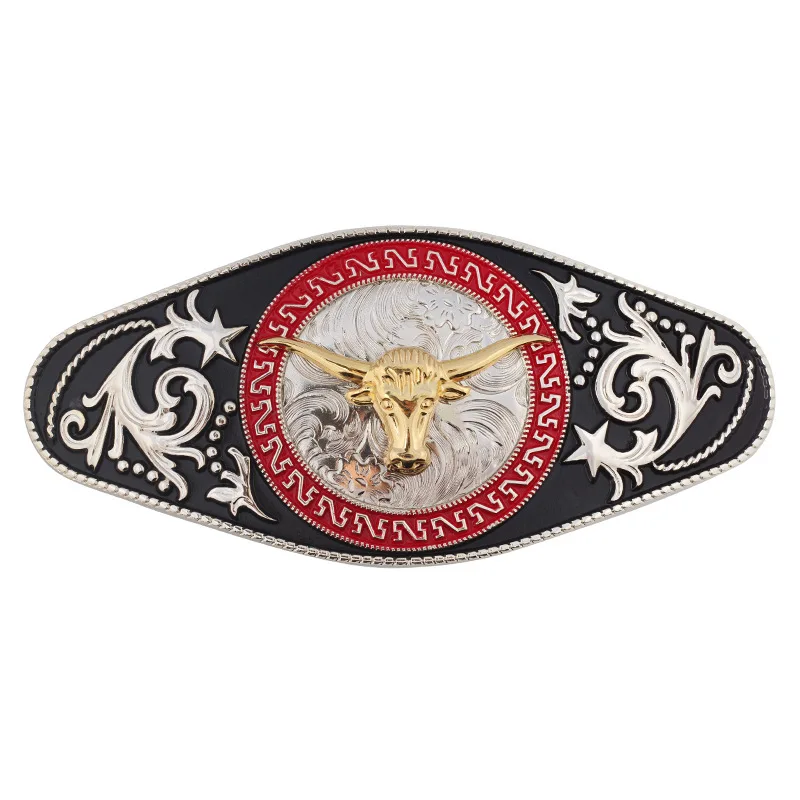 Golden Horse belt buckle Large belt buckle smooth cowboy buckle