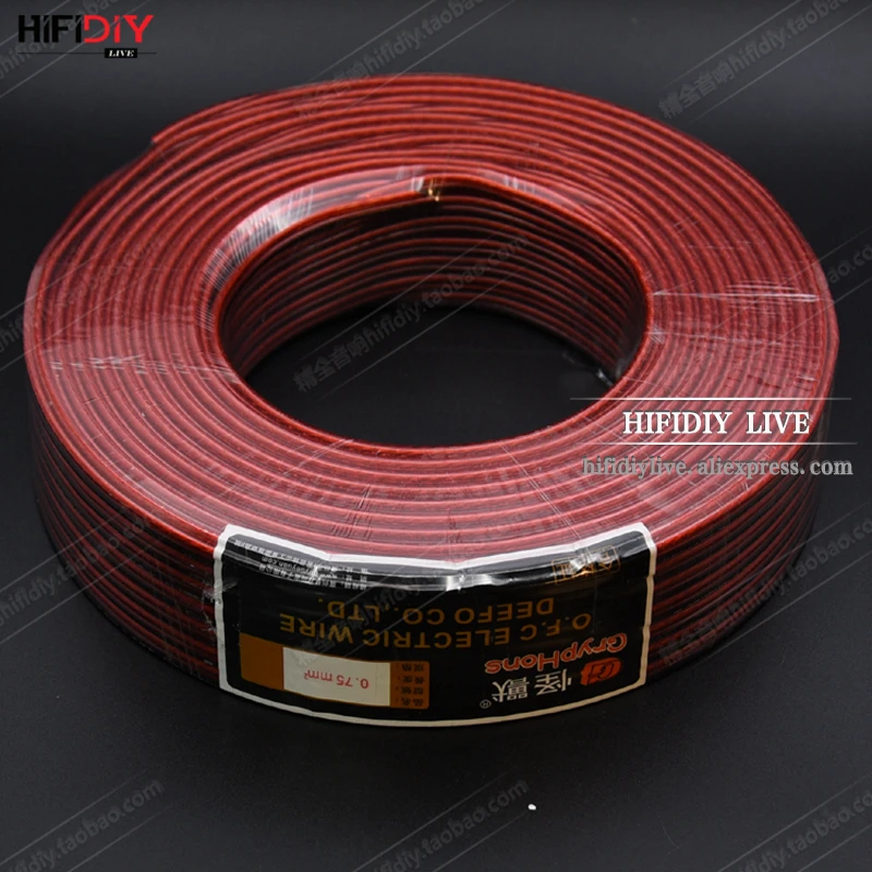 HIFIDIY LIVE Speakers loudspeaker Wire Cable Audio line Cable DIY HIFI Fancier OFC Pure Oxygen-Free Copper 0.75 1.0 1.5mm Core