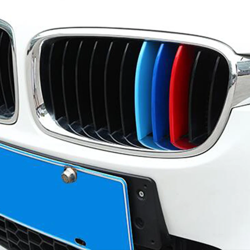 For BMW X1 F48 2016 2017 2018 ABS Plastic Car Head Grille Fence Decoration strip cover trim auto accessories styling 2pcs