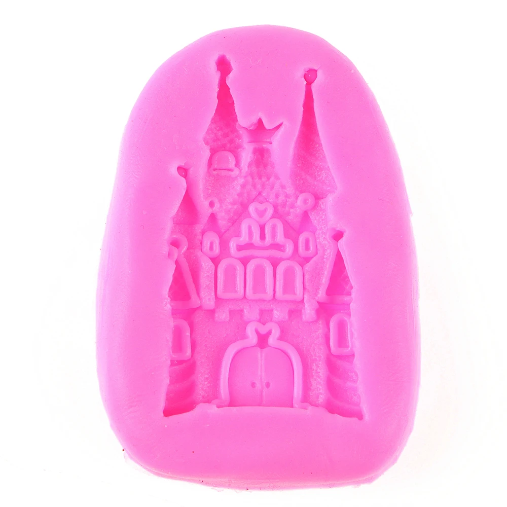 Mini Castle Silicone Mold chocolate Fondant moulds baking DIY party cake Decorating Tools F0465