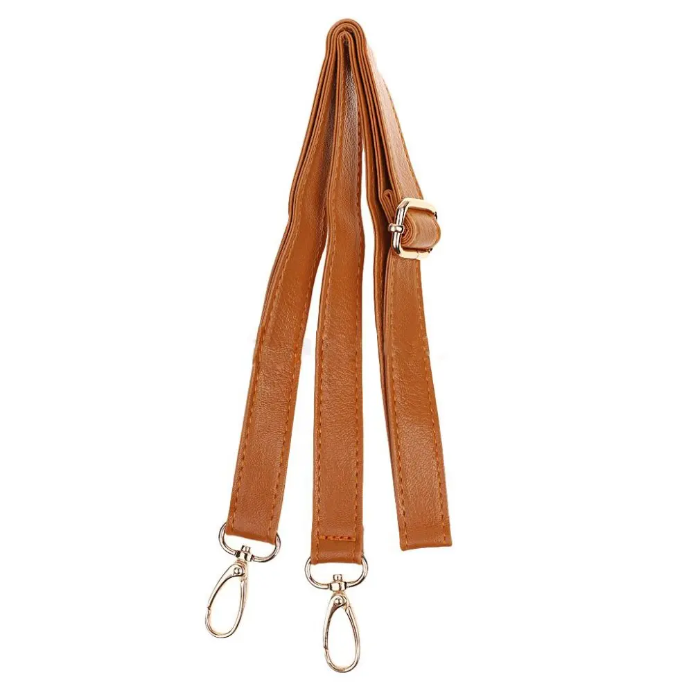 Bag Handle Replacement 120cm Detachable Bags Strap Women Girls Adjustable Leather Shoulder Bag Part Accessories Gold Buckle Belt