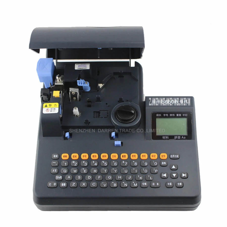 PVC Tube Printer S-650 Shrinkable Tube Electronic Lettering Machine Shrinkable Cable ID Printer Wire Marking Machine