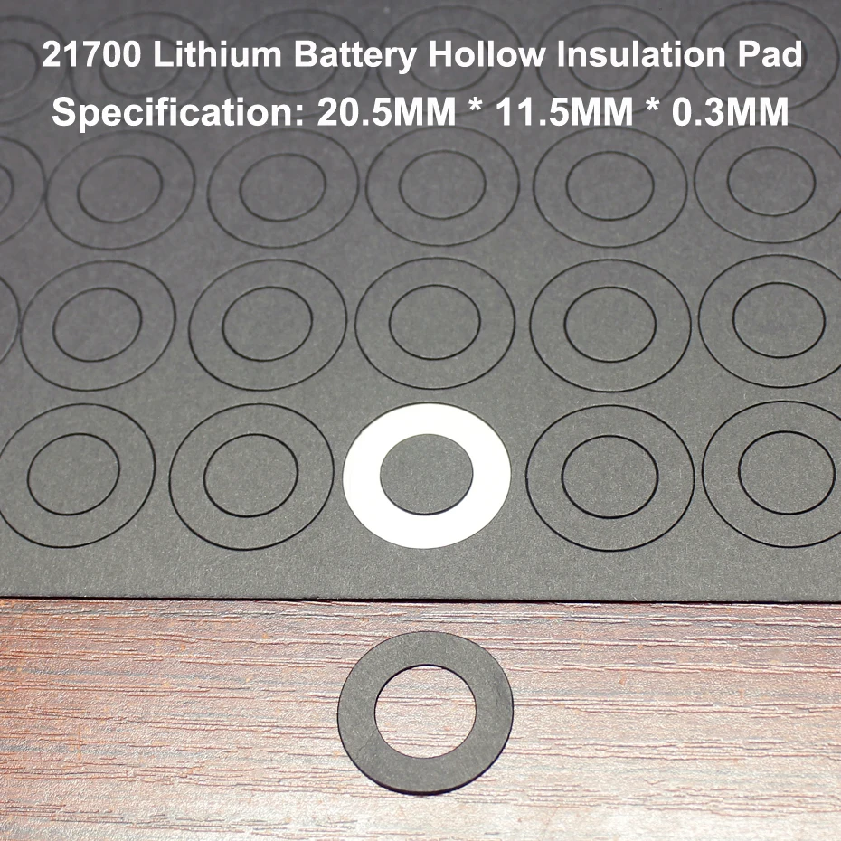 100pcs/lot 21700 Lithium Battery Positive Insulation Gasket Hollow Flat Head Pad Meson 20*11.5mm