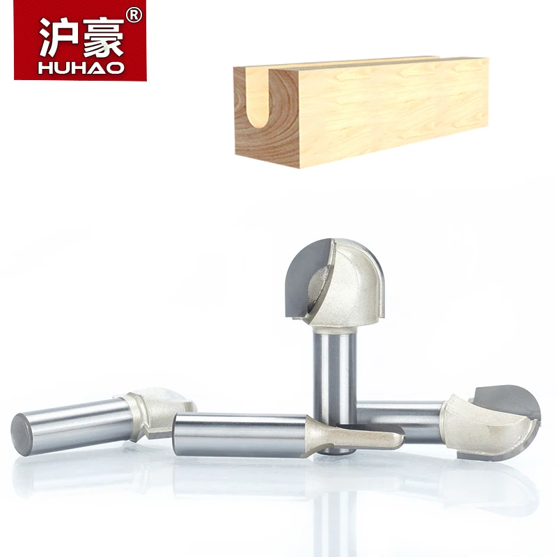 Chinahuhao Coating Keperakan Seng 1 Pcs 1/4 "1/2" Shank Bulat Bulat Router Bit Cove Kotak Woodworking Cutter Wolfram Karbida Router Bit untuk Kayu Endmill