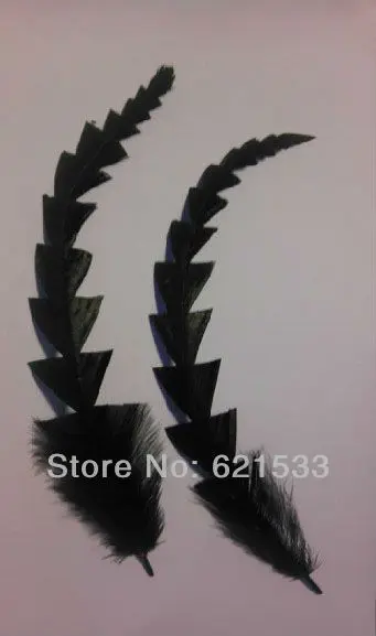 Wholesale!50Pcs/Lot 18-25cm Feather Stripped Coque Fish Bone Bunch - Black - Craft Millinery Fly Fishing