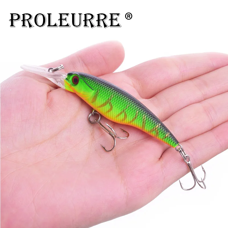 

Proleurre Minnow Fishing Lure 80mm 6g Hard Crank Bait Fishing Wobblers Artificial Baits Fishing Lures Trolling Bait Crankbaits