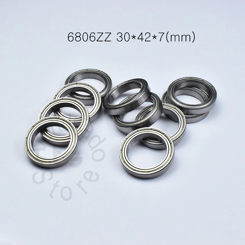 6806ZZ 30*42*7(mm) 1piece bearing ABEC-5 Metal sealed bearing 6806 6806Z 6806ZZ chrome steel bearing