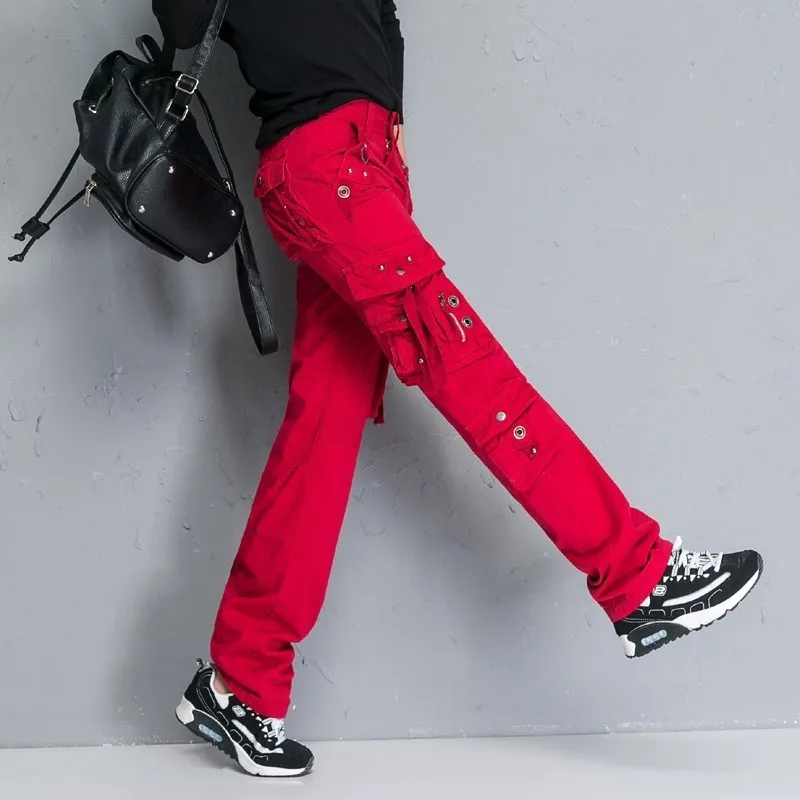 Dames Outdoor Sport Baggy Broek Plus Size Losse Multi Pocket Rechte Camo Cargo Broek Overall Trainingsbroek - afbeelding 1