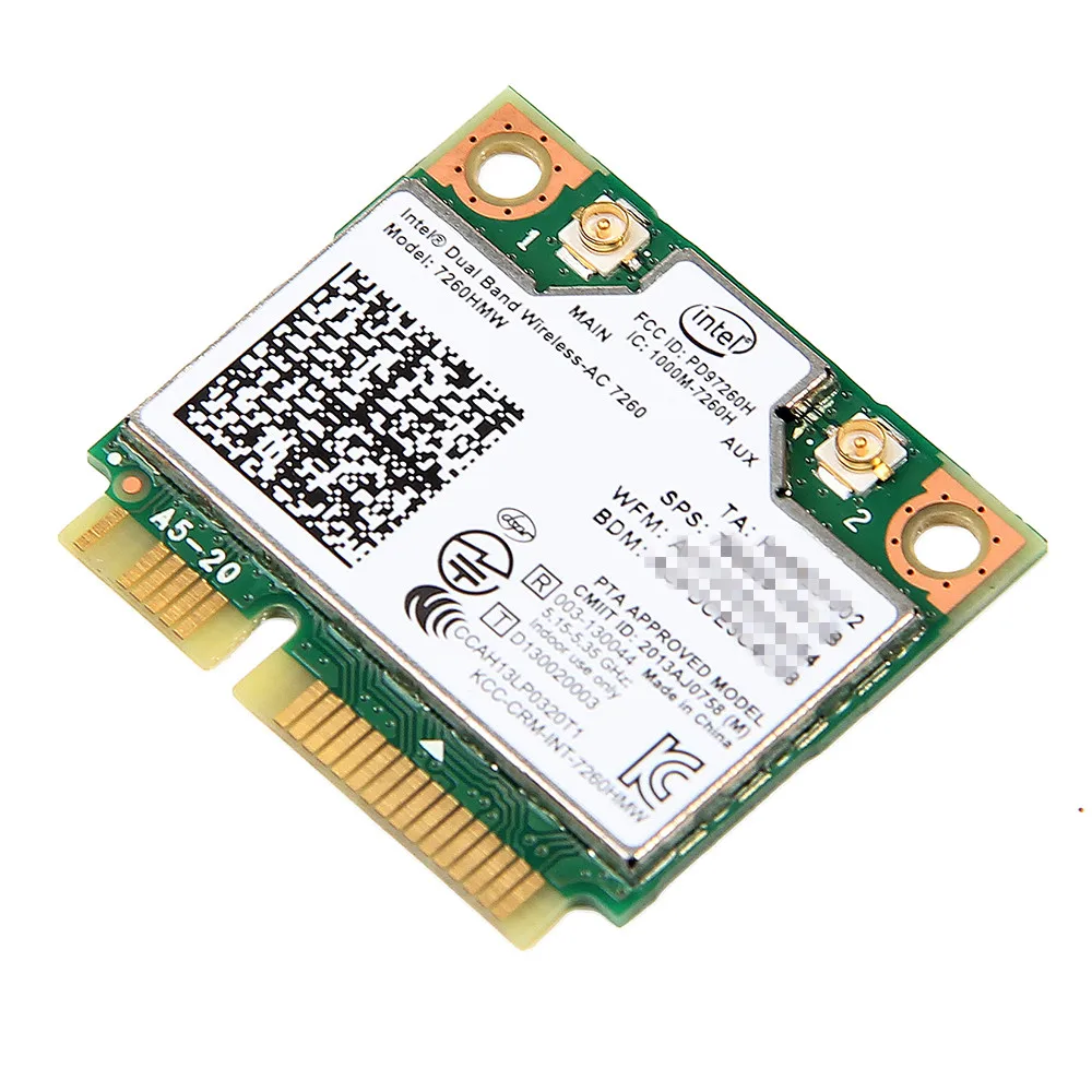 Brand new 7260AC 7260HMW HMW wireless card 867Mbps 802.11ac Bluetooth 4.0 official version MINI PCI-E 2.4G/5G