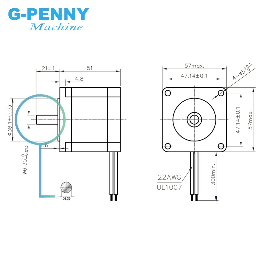 NEMA23 stepper motor 57X51mm 2.8A 1.1N.m stepping motor 157Oz-in Nema 23 CNC for router engraving milling machine 3D printer