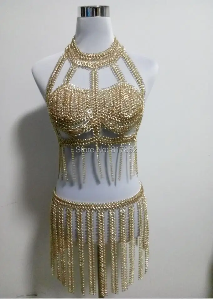 NEW STYLE FASHION WOMEN HARNESS Gold colour \