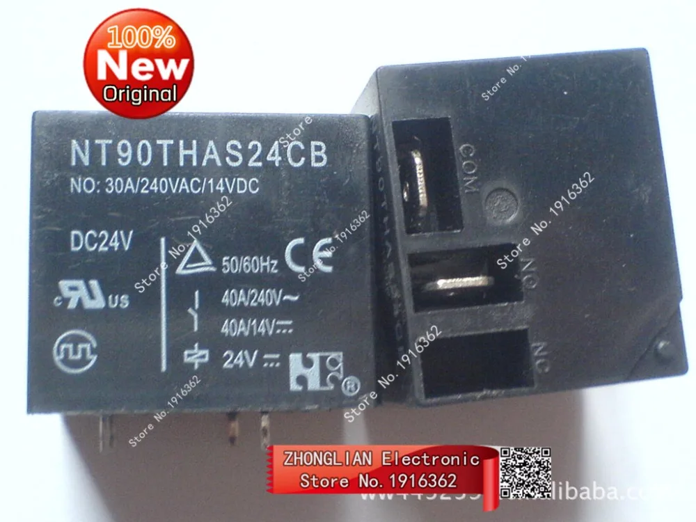 

10pcs/Lot Relay NT90THAS24CB, DC24V, 30A/240V, 50/60HZ