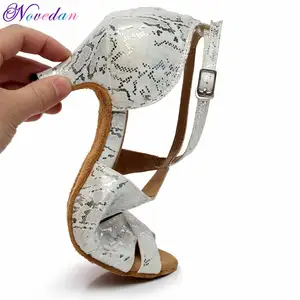 حذاء رقص لاتيني للنساء، صندل سالسا، نعل ناعم، كيزومبا، سامبا، تانغو، حذاء بكعب عال للنساء، 5 سم، 6 سم، 7.5 سم، 8.5 سم أفضل 6 ملابس رقص كيزومبا مبيعا - رقم 3