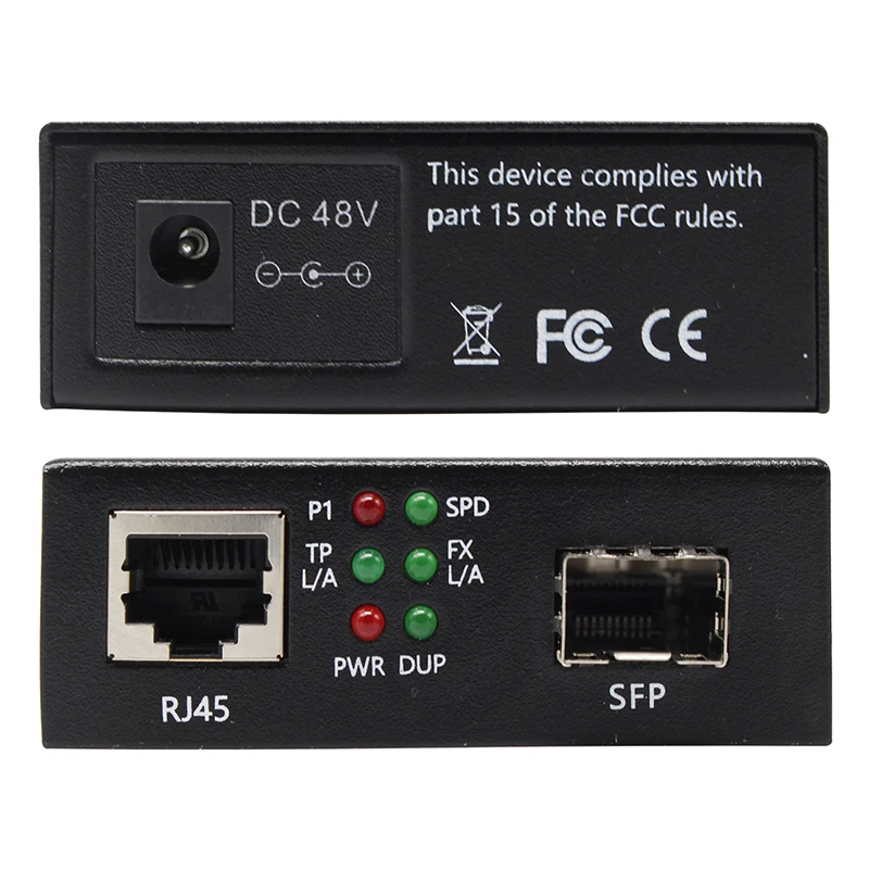 POE (PSE) 10/100Base-TX to 100Base-FX Ethernet Media Converter