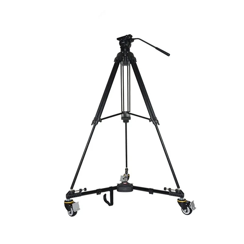 KINGJOY Slider Universal Professional Photography Heavy Duty Tripod Dolly with Wheels Adjustable Leg Mounts for DSLR Camera