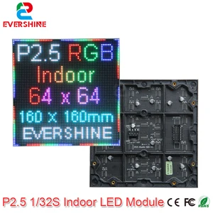 Evercollectvision 64x64 P2. 5 Dalam Ruangan Smd2121 1/32scan Tampilan Panel Modul Led Penuh Warna 160x160mm Layar Dinding Matriks Led RGB 8 layar dinding led penjualan terbaik - №
