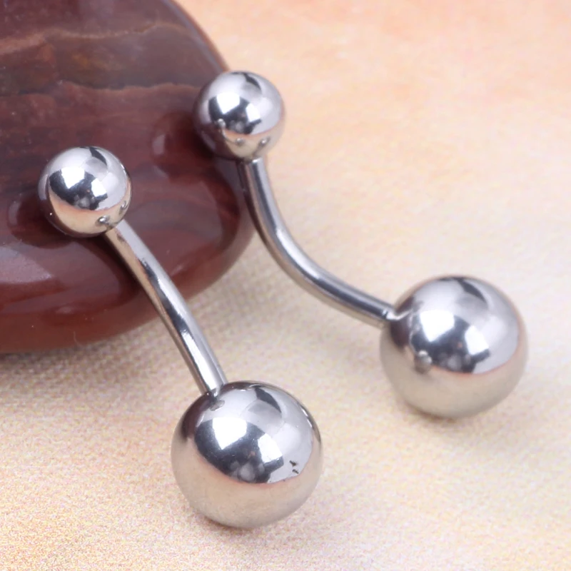 

Silver Belly Button Navel Ring Barbell Steel Bar Piercing MIX 10/12/14mm Long bar body jewelry piercing navel rings