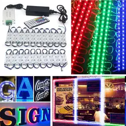 LED Modules Light RGB 5050 SMD 3Led DC12V Waterproof Advertising Sign Lights Store Window Strip Lamp Module Lights Kit RGB Color