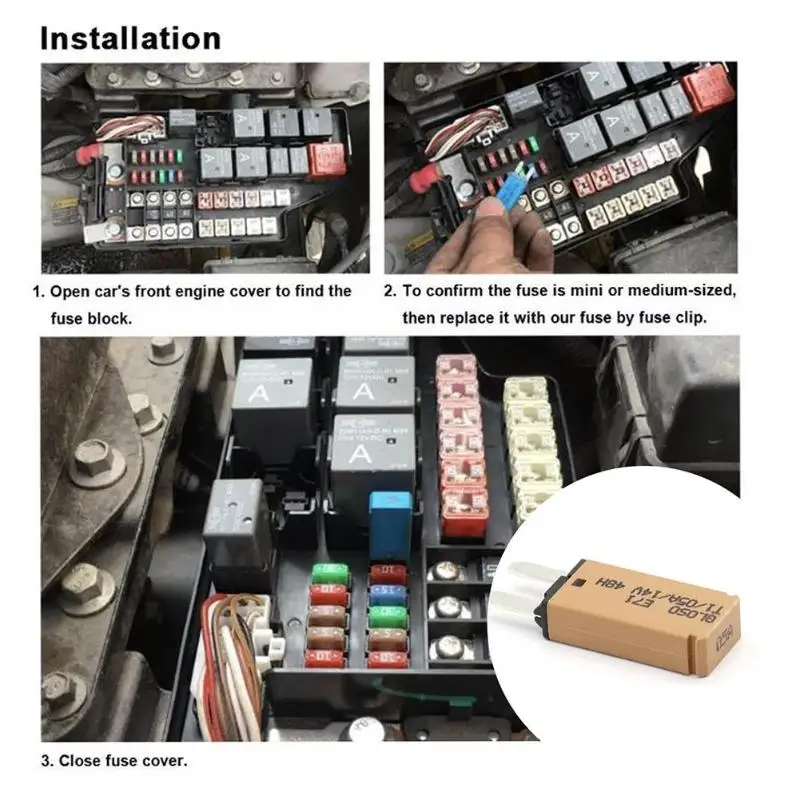 S/M Size DC 14V Auto Car Reset Mini Fuse 5A/7.5A/10A/15A/20A/25A/30A Automatic Reset ATM Circuit Breaker Blade Fuse For Auto Car