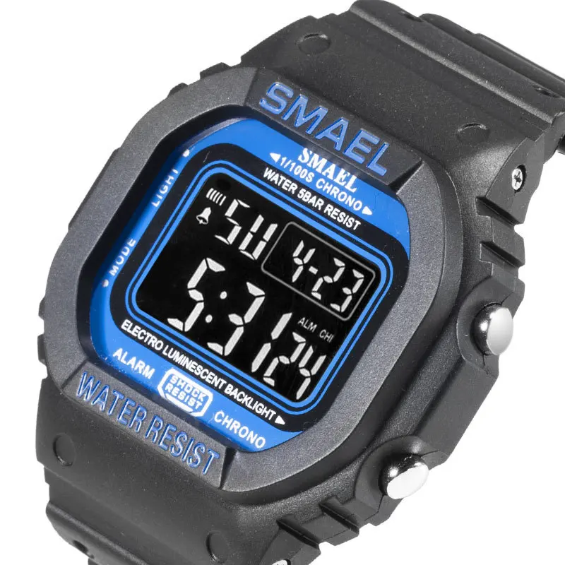 SMAEL Digital Watch Men Sports Watches LED Military Army Camouflage Wrist Watch For Boy Waterproof Top Brand Student Stopwatch