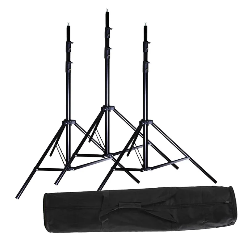 

3x 2.8m / 9.2ft Studio Heavy Duty Light Stand + Carrying Bag Kit 280cm Tripod Set for Lighting Strobe Flash Video Lights Softbox