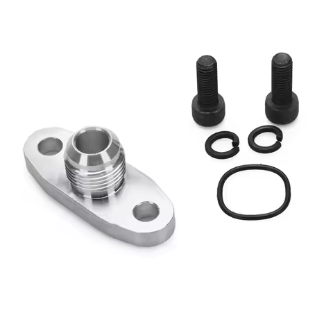 Turbo Oil Drain Return Flange updated Adapter AN10 leakproof female sliver CNC Process for T3 T4 GT28 GT30 GT35 T25 YC101455