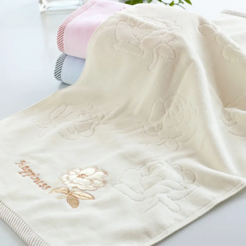 성인용 부드러운 면 페이스 타올, 컷 치실 타올, 가정 청소, 얼굴, 손, 머리, 스포츠, 다기능, 34x75cm