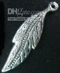 

600pcs Tibetan silver crafted LEAF pendant 33x9mm A12