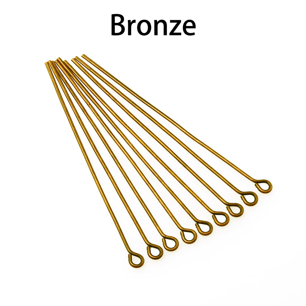 100-200 Teile/los 10-70mm Köpfe Auge Flachkopf Pin Vergoldet Kugelkopf Pins für Schmuck Machen Zubehör Liefert – Detail 7