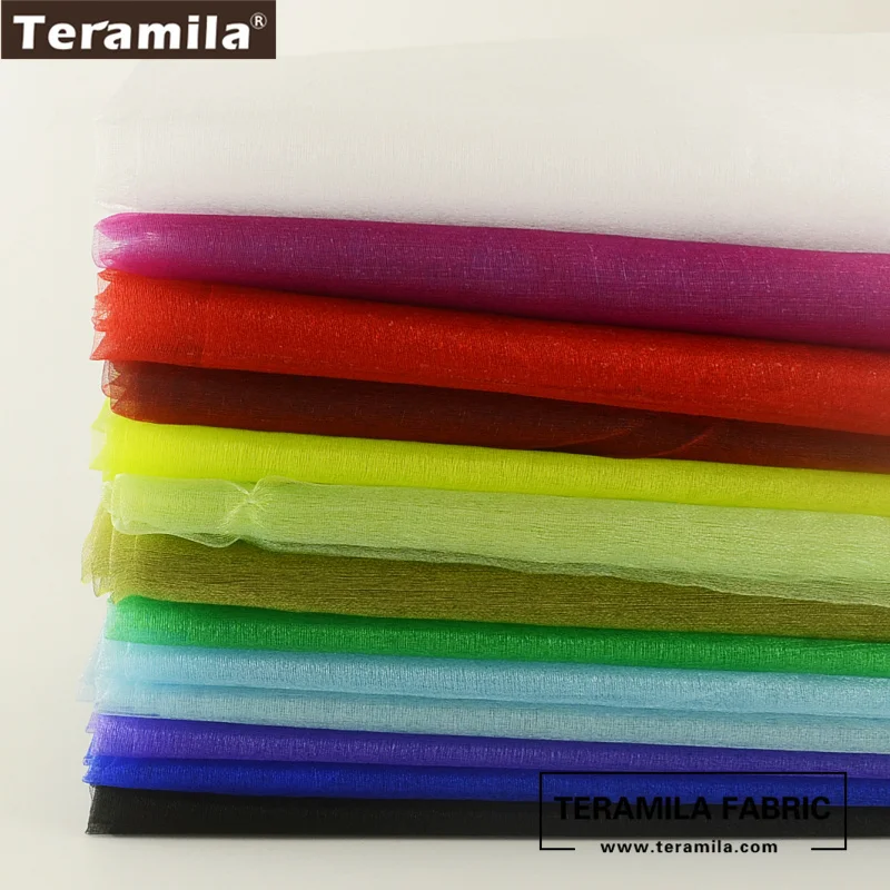 5m/lot Crystal Organza Tulle Roll Fabric For Draping Wedding Ceremony Party Home Decoration Wedding flowers arch 23 colours