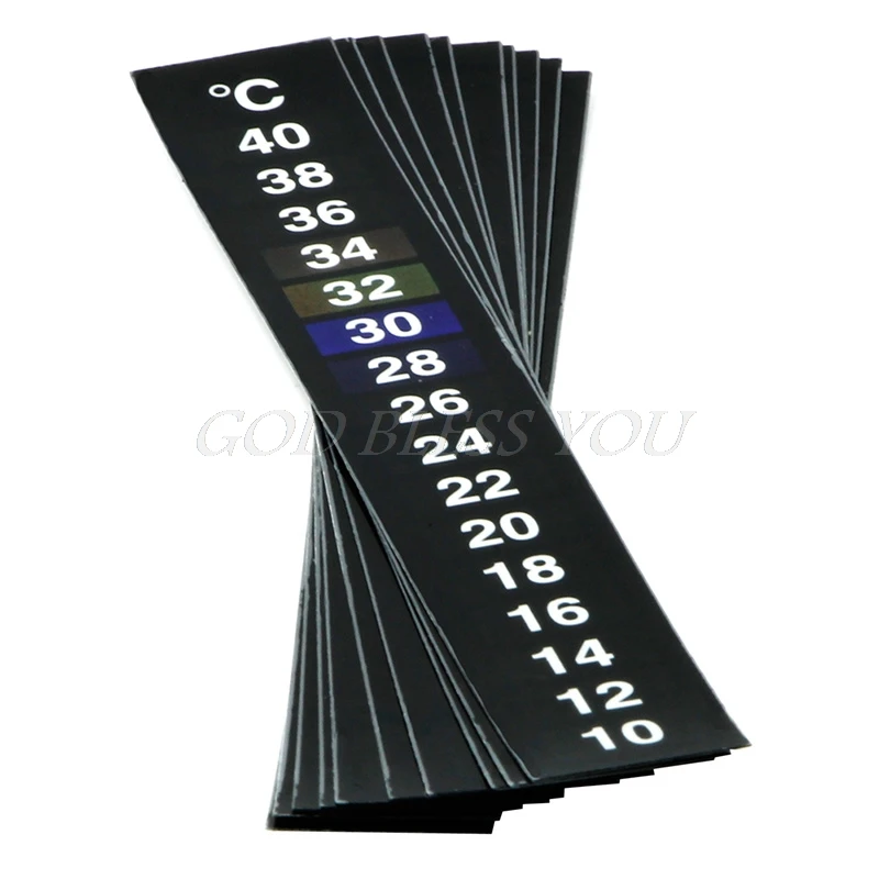 10PCS Stick-On  Aquarium Fish Tank Thermometer Temperature Sticker Drop Shipping