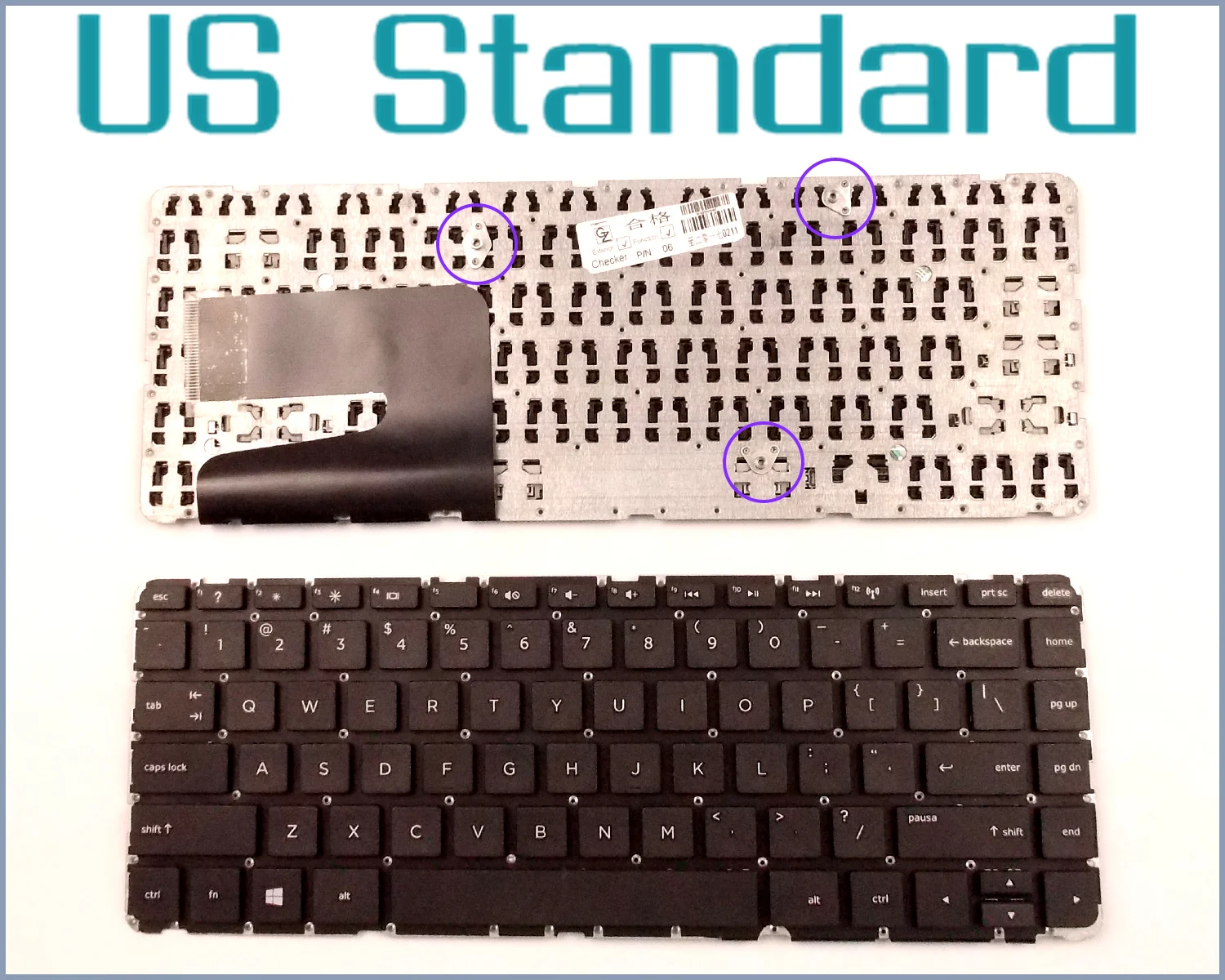 

US English Version Keyboard for HP Pavilion 741062-001 740102-001 9Z.N9GSQ.501 747282-001 749781-001 Laptop NO Frame