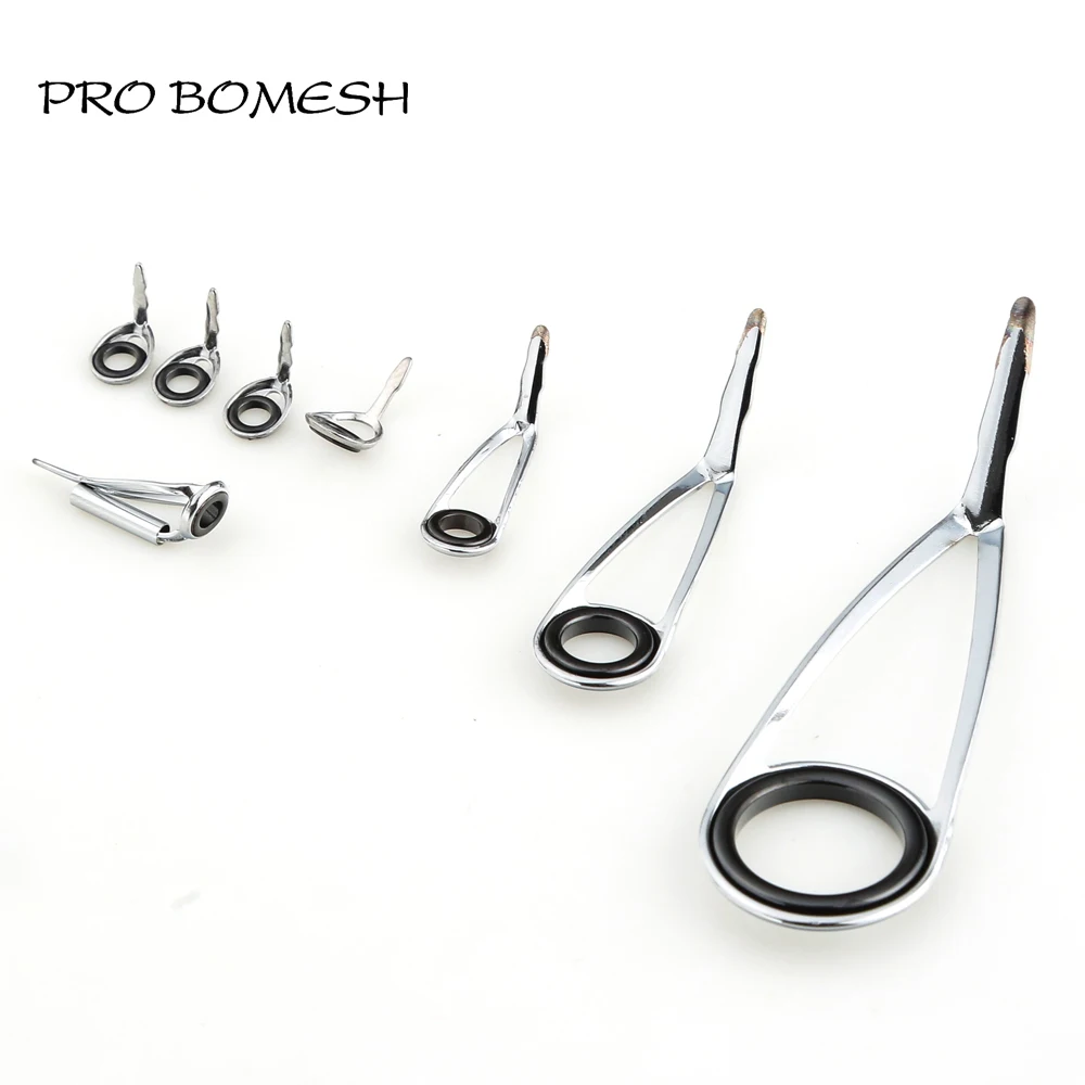 Pro bomesh-スピニング釣り竿ガイドキット,7.5g,8個/キット,sicリング付き,ステンレス鋼ガイド,日曜大工アクセサリー