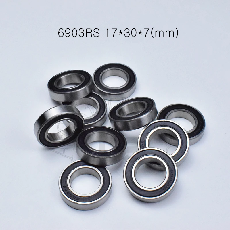 

Bearing 10pcs 6903RS 17*30*7(mm) free shipping chrome steel rubber Sealed High speed Mechanical equipment parts