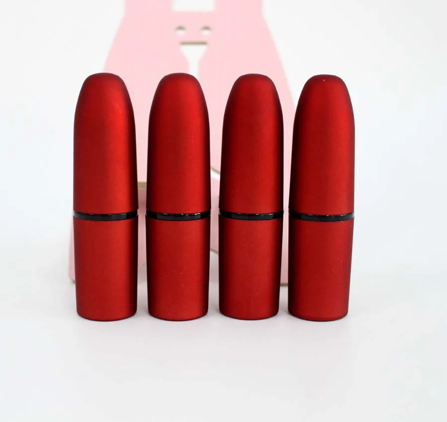 200pcs empty red bullet shape lipstick tube  lip gloss tube Superior Grade Lip Balm Tube with 12.1mm inner cup dia