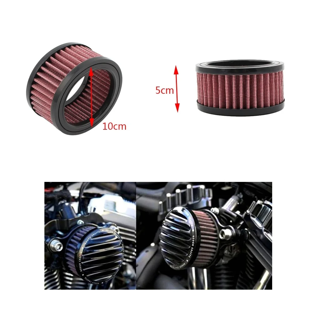 Motorcycle Universal Replacement Air Cleaner Intake Filter For Harley Sportster XL 883 XL1200 X48 2004 -2018