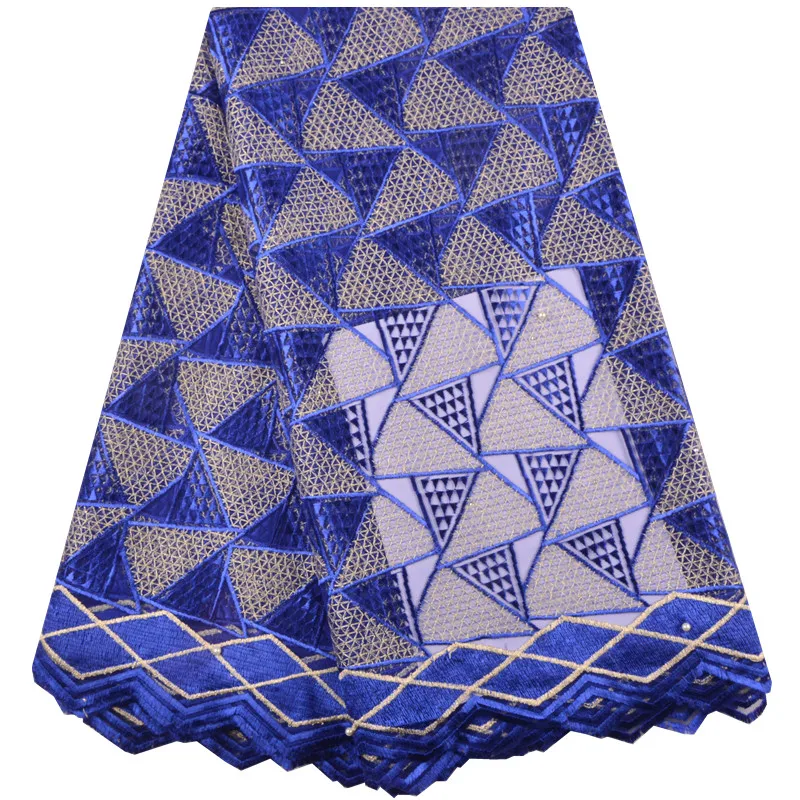 

2018 Hot Sale Royal Blue Nigerian Lace Fabrics High Quality Tulle African Lace Fabric Wedding African French Net Lace S1391
