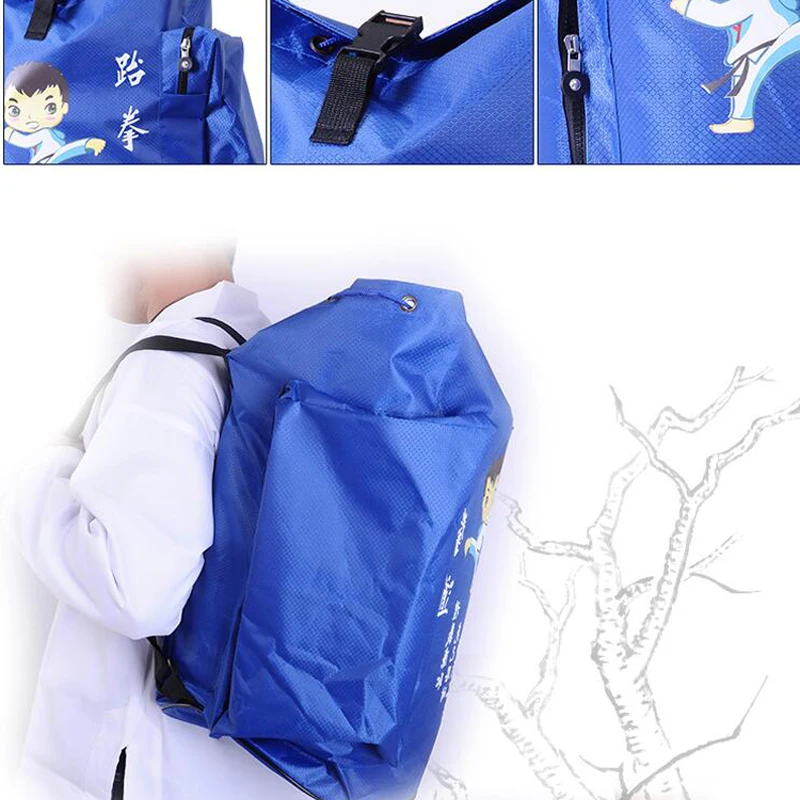 Taekwondo Bag Children\'s Backpack Taekwondo Protective Gear Pack Double Shoulder Bag Adult Oxford Bag Built-in Waterproof Layer