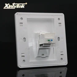 xintylink telephone Socket rj11 jack modular 1 Port cat3 Keystone Wall Face plate Faceplate toolless wall socket panel 86mm