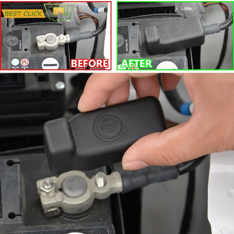 Cubierta protectora de electrodos negativos para baterías de coche, cubierta de ánodo para SEAT Toledo NH Ibiza 6J Mk4 2008-2017